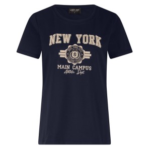 Lady Day T-shirt Maisy opdruk Marine blue Camel